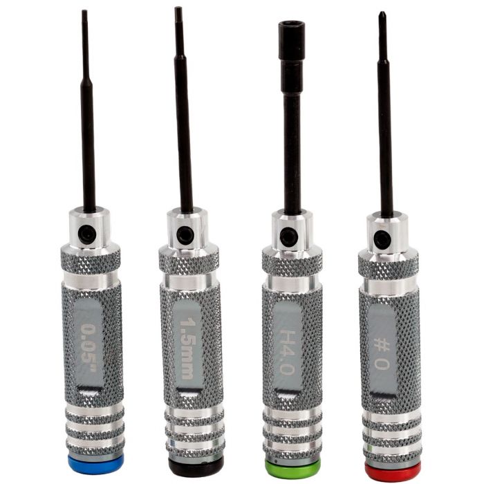 Power Hobby - 0.05" 1.5mm Hex 4.0mm Nut #0 Driver Tool Set, for 1/24 /