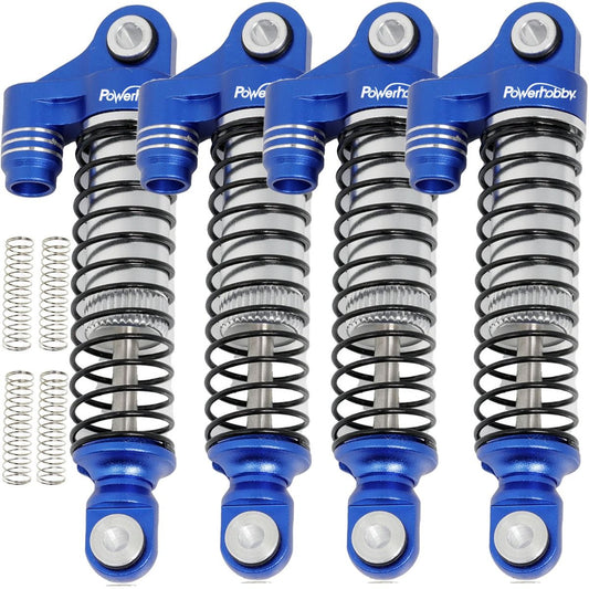 Power Hobby - Aluminum 51mm Long Travel Shocks, Blue, for Traxxas