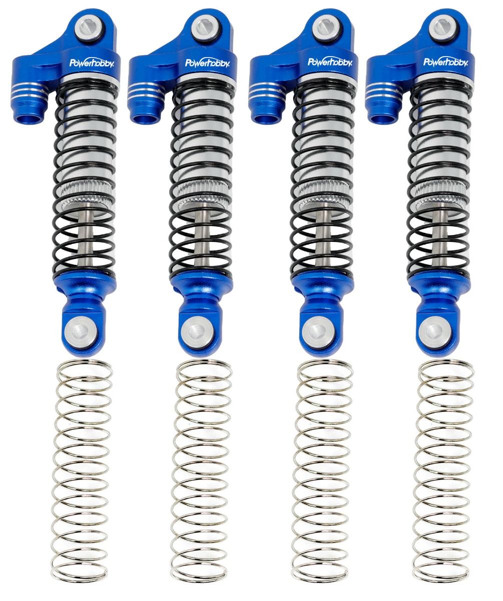 Power Hobby - Aluminum 51mm Long Travel Shocks, Blue, for Traxxas