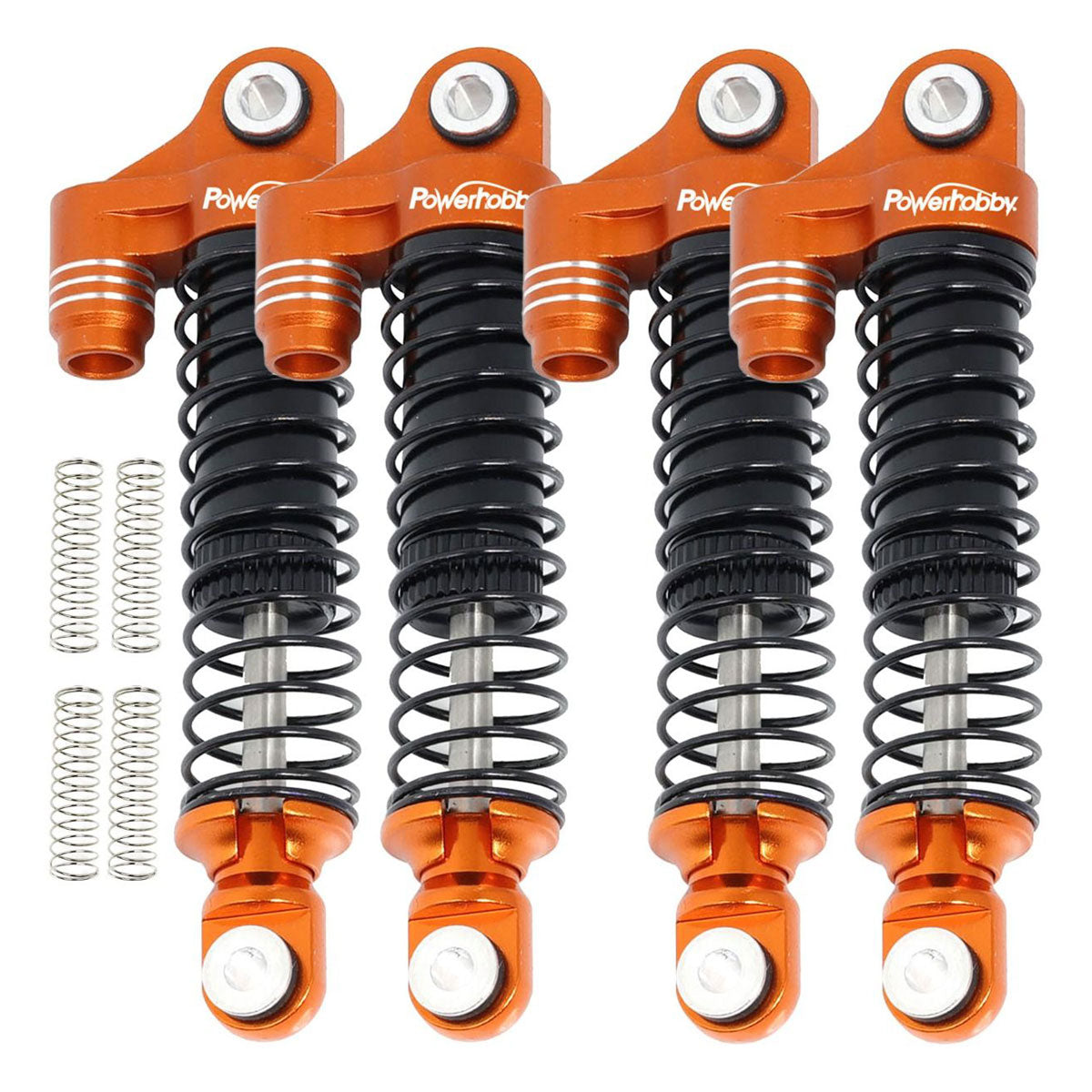 Power Hobby - Aluminum 51mm Long Travel Shocks, Orange, for Traxxas