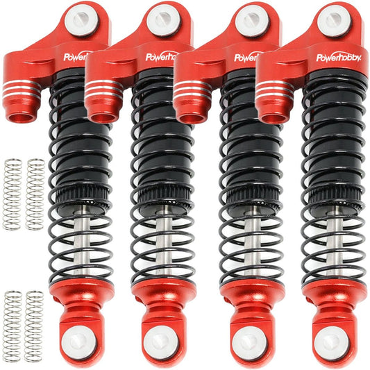 Power Hobby - Aluminum 51mm Long Travel Shocks, Red, for Traxxas