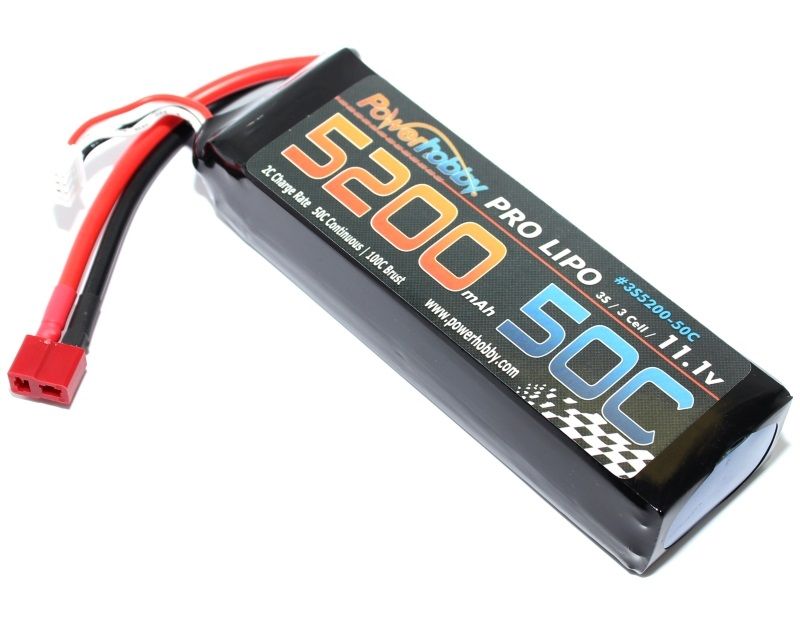 5200mAh 11.1V 3S 50C LiPo Battery w/ Hardwired T-Plug - Dirt Cheap RC SAVING YOU MONEY, ONE PART AT A TIME