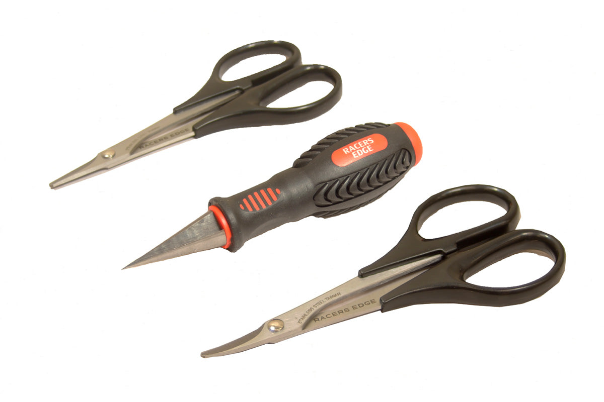 Racers Edge - Body Scissors and Reamer Set, 3 Piece Set