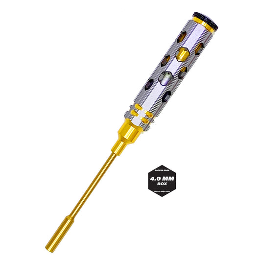 Racers Edge - 4mm Nut Driver Gold Ink Honeycomb Handle w/ Titanium