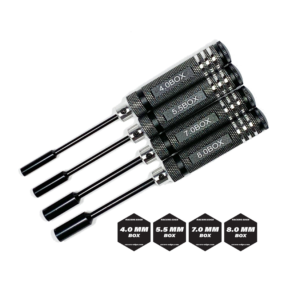 Racers Edge - Metric Nut Driver Set w/ Black Handles (4pc)