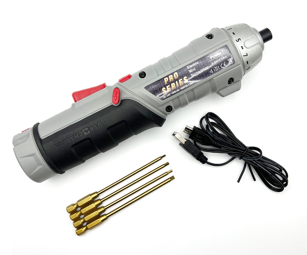 Racers Edge - Cordless Drill with Clutch & Metric Tip Set