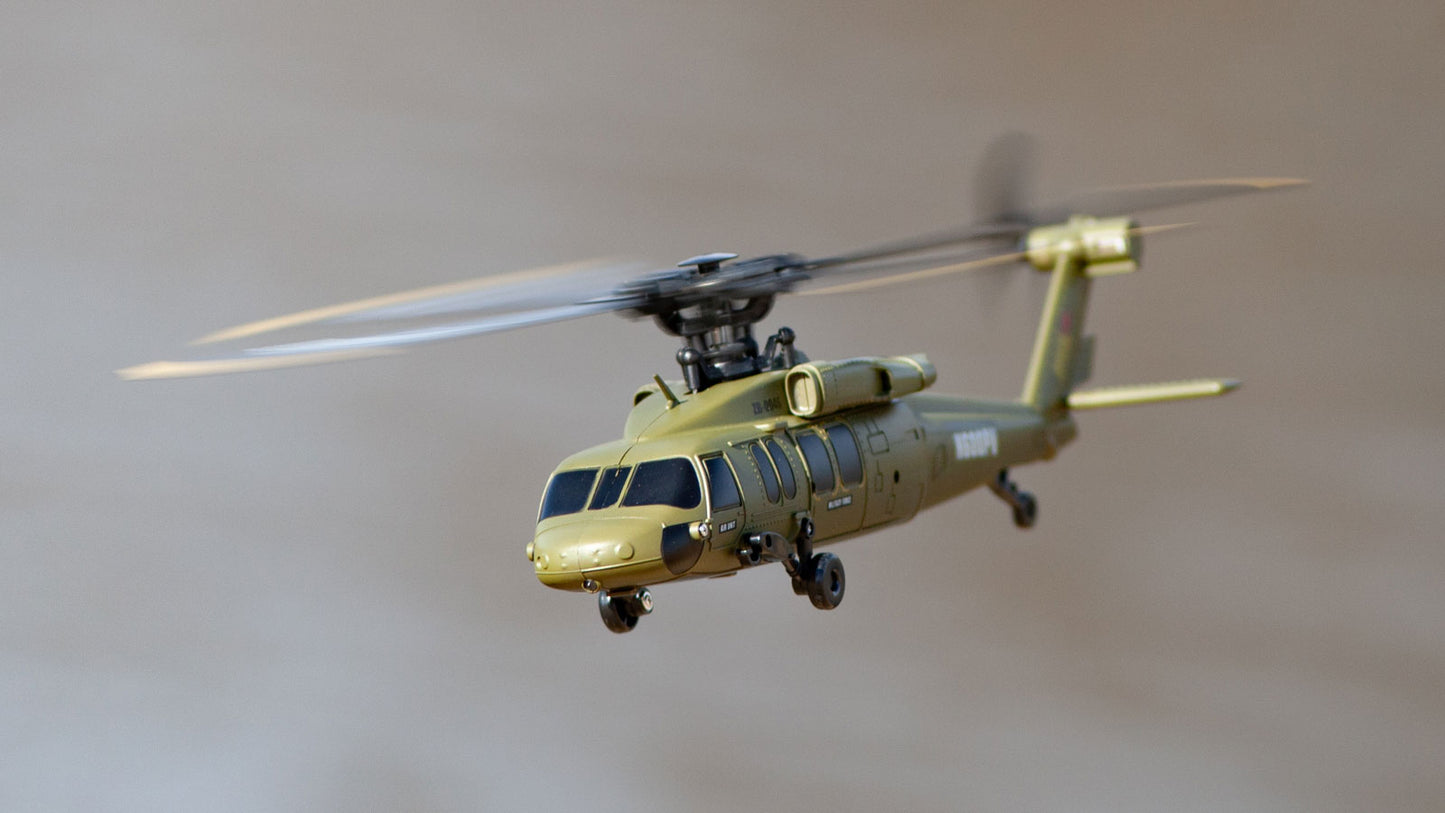 Rage R/C - Hero-Copter BL, 4-Blade Brushless RTF Heli; Army