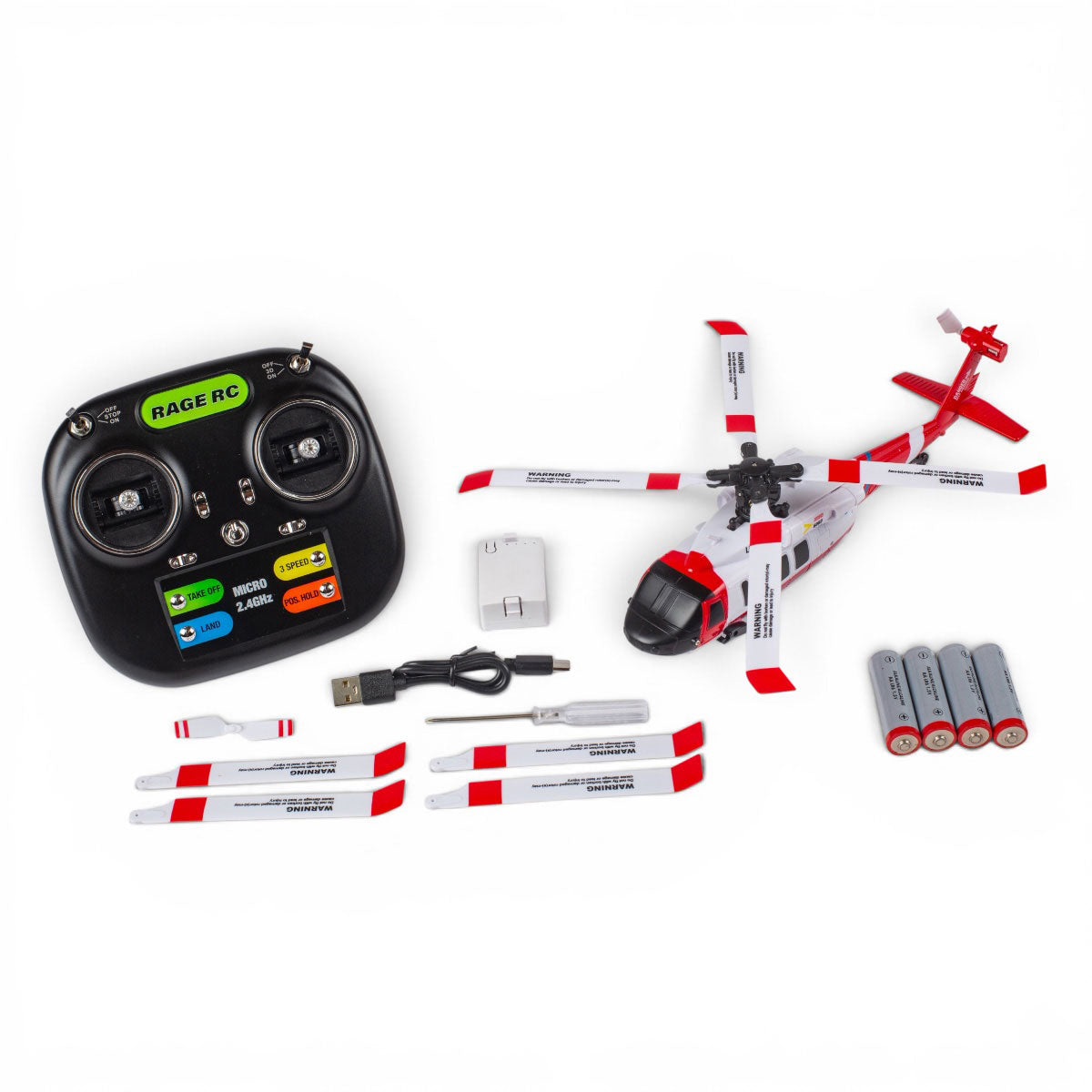 Rage R/C - Hero-Copter BL, 4-Blade RTF Brushless RTF Heli;Coast Guard