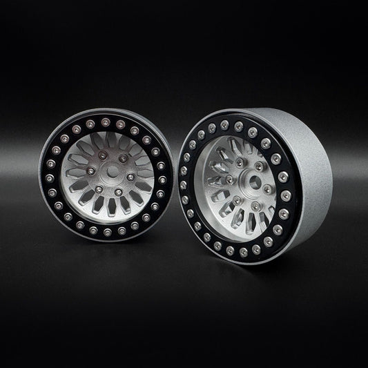 1.9 "Shield" Aluminum "Deep Dish" Beadlock Wheels w/Hubs