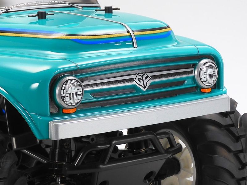 Tamiya - RC Squash Van, GF-02 Green/White Painted Body