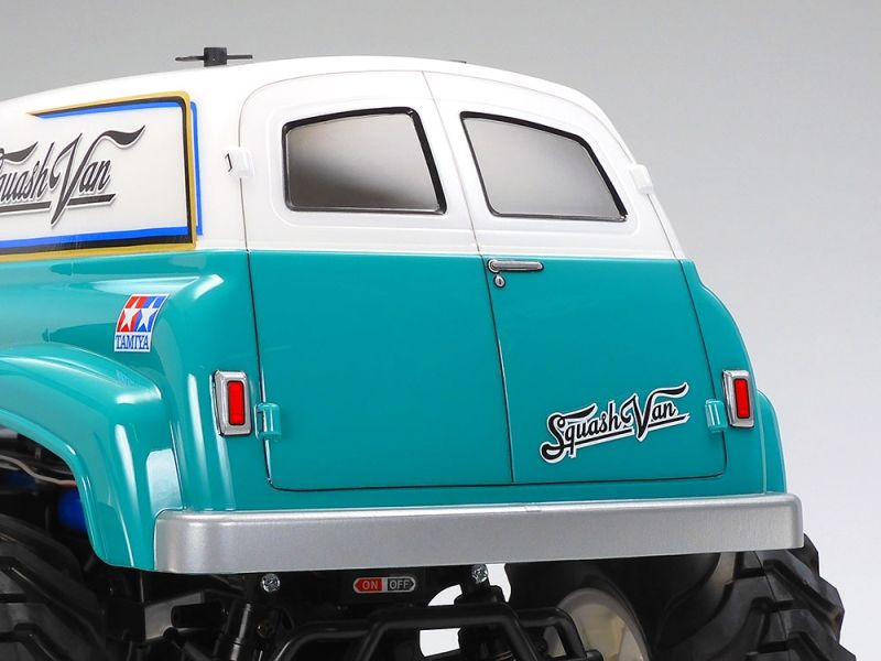Tamiya - RC Squash Van, GF-02 Green/White Painted Body