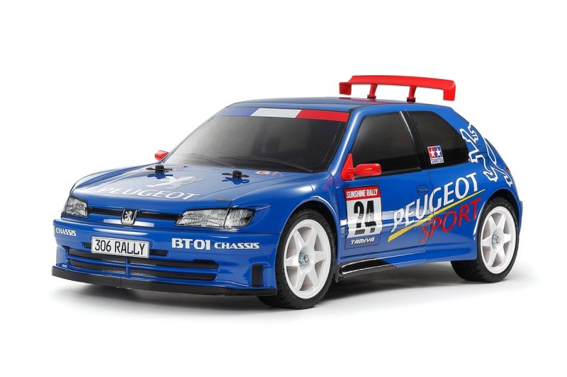 Tamiya - 1/10 R/C Peugeot 306 Maxi, Blue Painted Body, (BT-01)