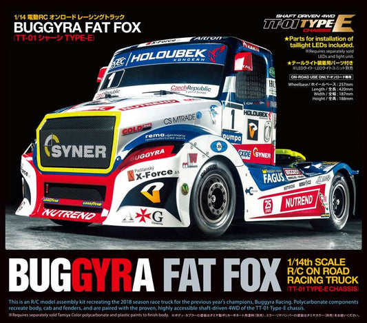 Tamiya - Buggyra Fat Fox On Road Racing Truck Kit, TT-01 Type E