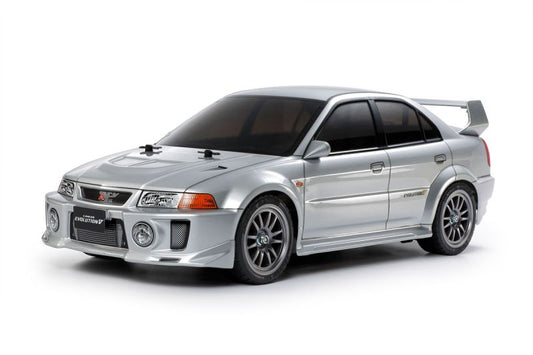 Tamiya - 1/10 RC Mitsubishi Lancer Evo V kit, TT-02 Chassis