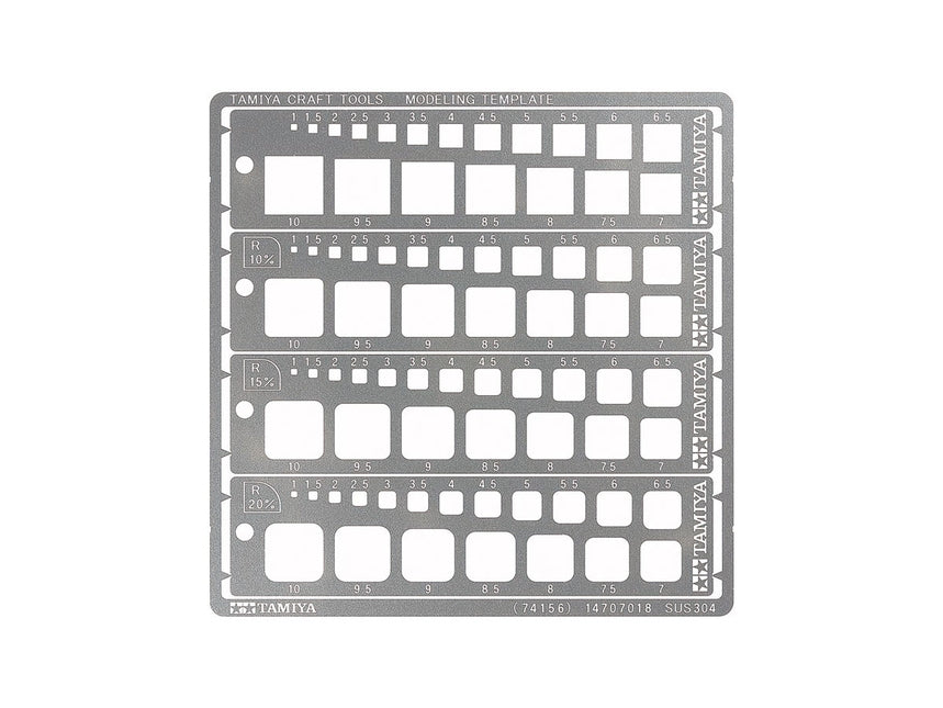 Tamiya - Modeling Template Square 1-10mm