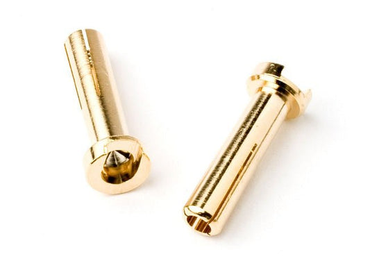 4mm Male Bullets Low Profile (pr.) Gold 14mm