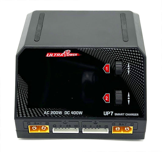 Ultra Power Technology - UP7 AC 200W / DC 400W Dual Port Multi-Chemistry Smart Charger