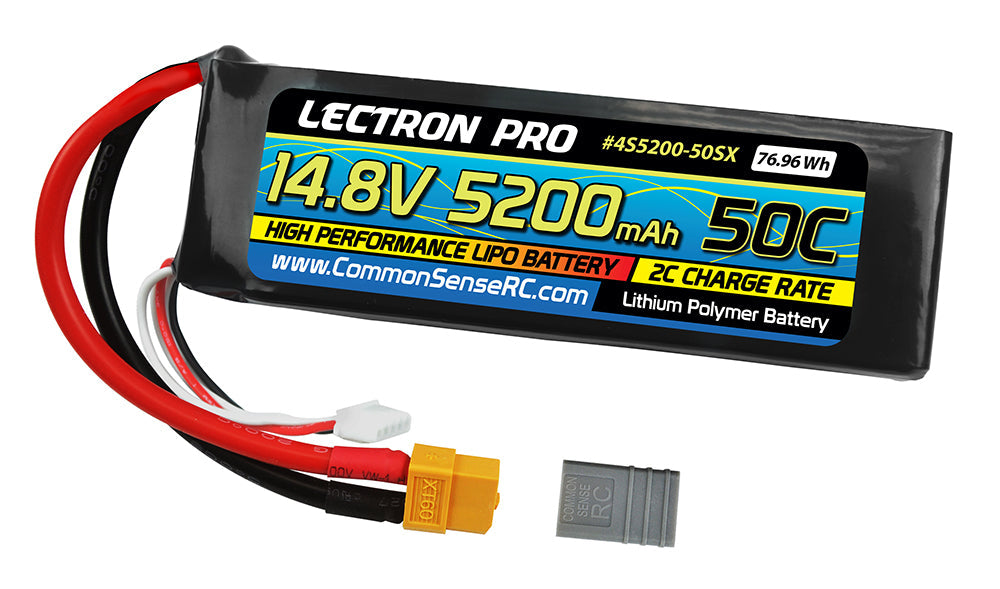14.8V 5200mAh 50C Lipo Battery Soft Pack with Traxxas Adapter
