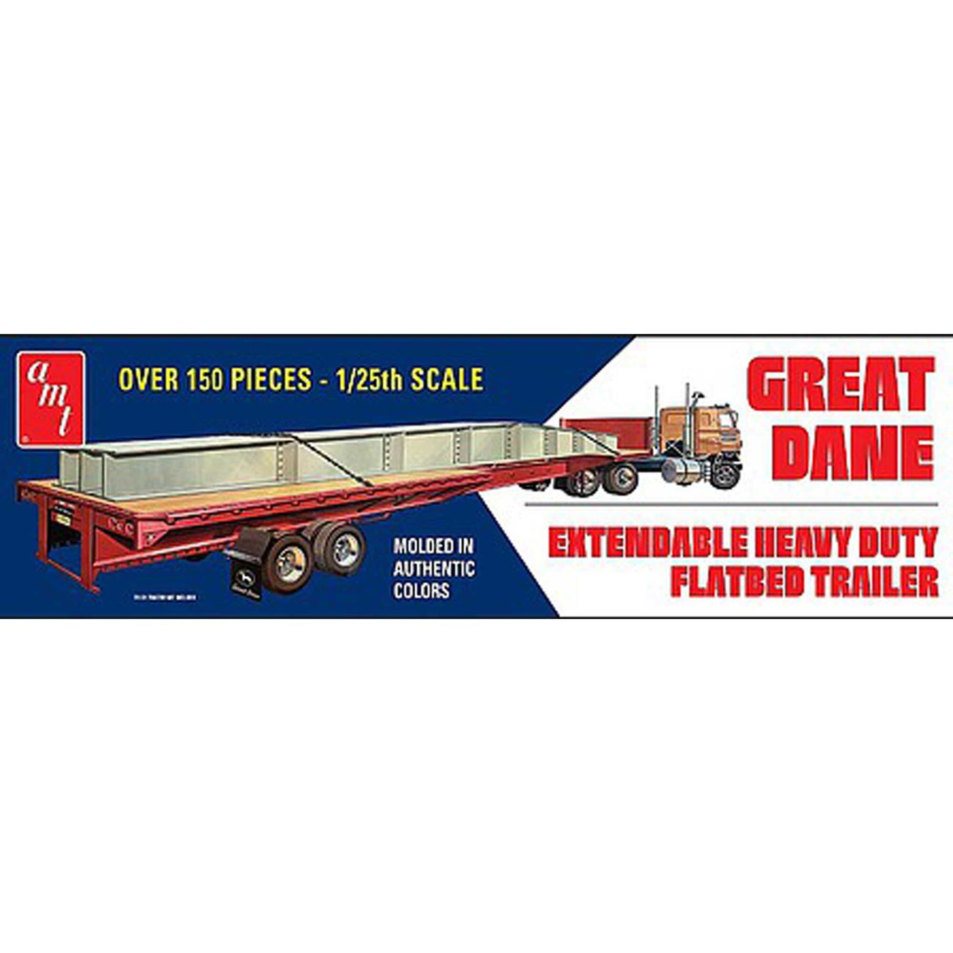 1/25 Great Dane Extendable Flatbed Semi Trailer Model Kit