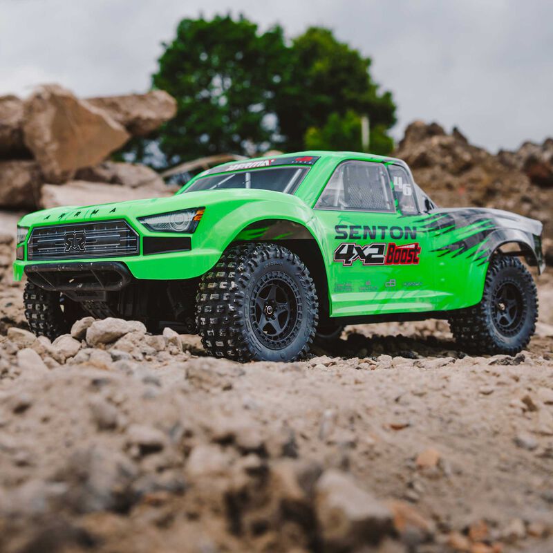 1/10 SENTON 4X2 BOOST MEGA 550 Brushed Short Course Truck RTR with Battery & Charger, Green - Dirt Cheap RC SAVING YOU MONEY, ONE PART AT A TIME