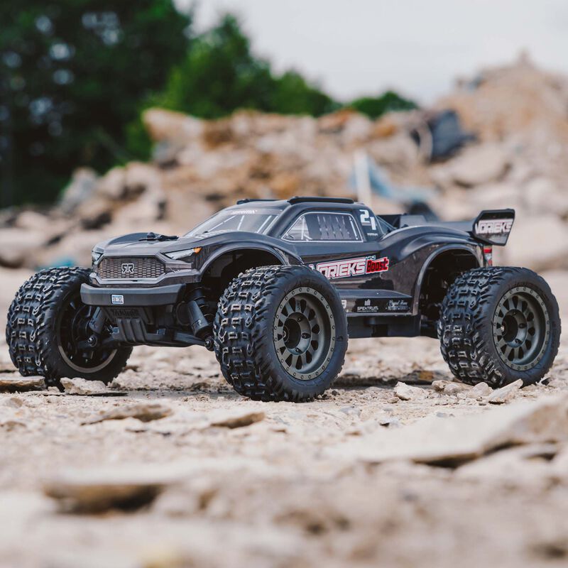 1/10 VORTEKS 4X2 BOOST MEGA 550 Brushed Stadium Truck RTR with Battery & Charger, Gunmetal - Dirt Cheap RC SAVING YOU MONEY, ONE PART AT A TIME