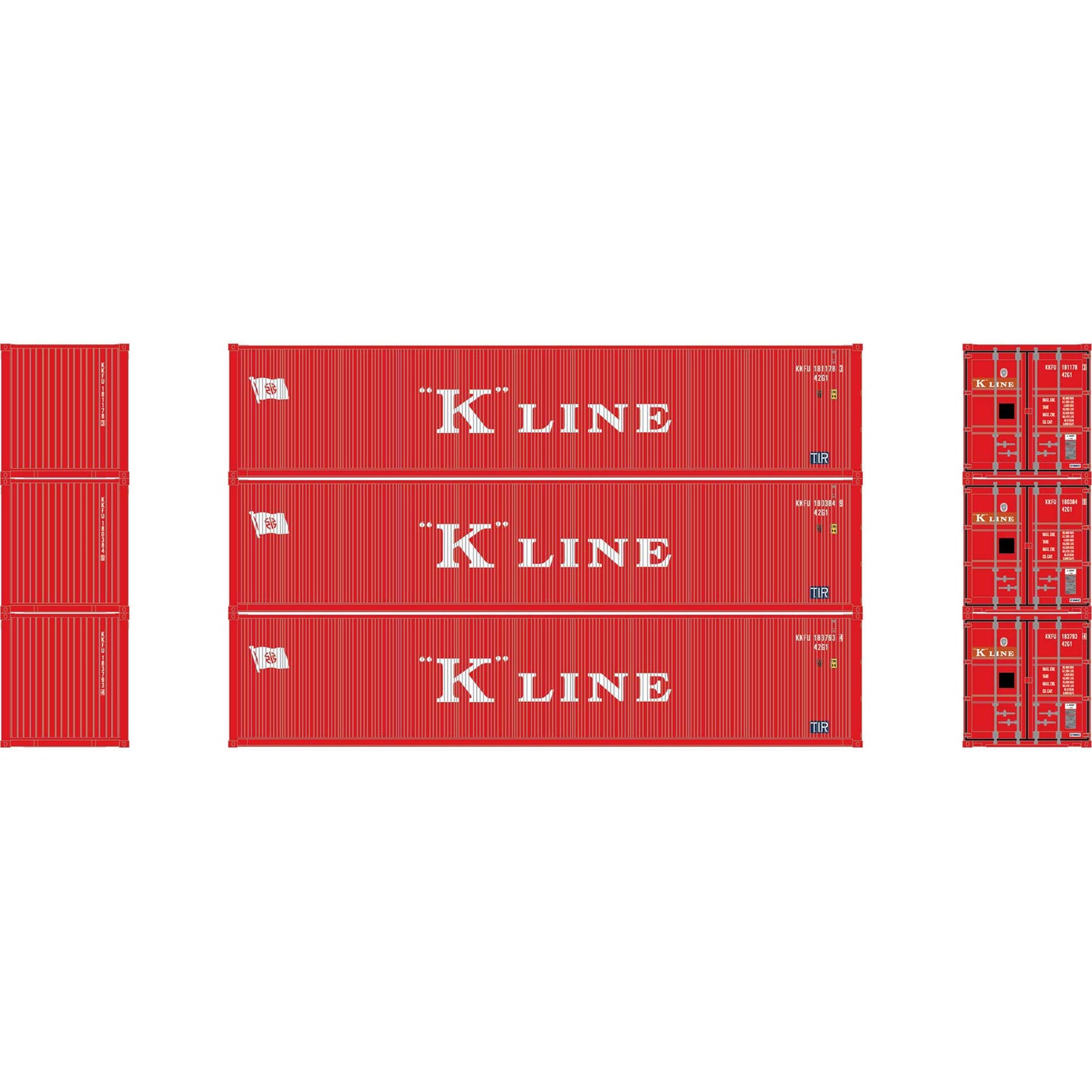 N 40' Corrugated Low-Cube Container, K Line #1 (3)