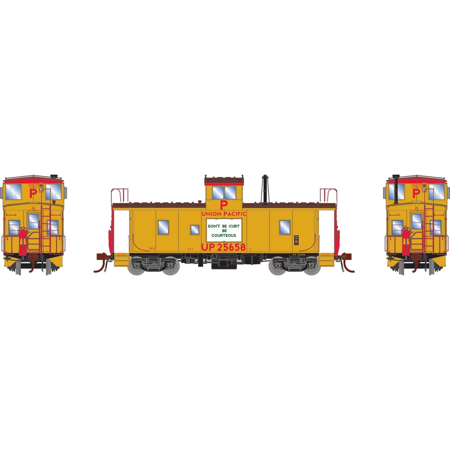 HO CA-9 ICC Caboose with Lights UP #25658
