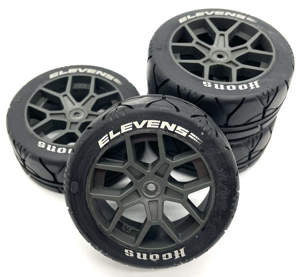 Arrma VENDETTA 4x4 3s Front & Rear Hoons ELEVENS Tires Set (4) - Dirt Cheap RC SAVING YOU MONEY, ONE PART AT A TIME