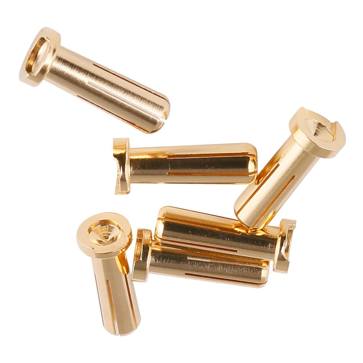 5.0mm Bullet Connector, Male, Flat (6)