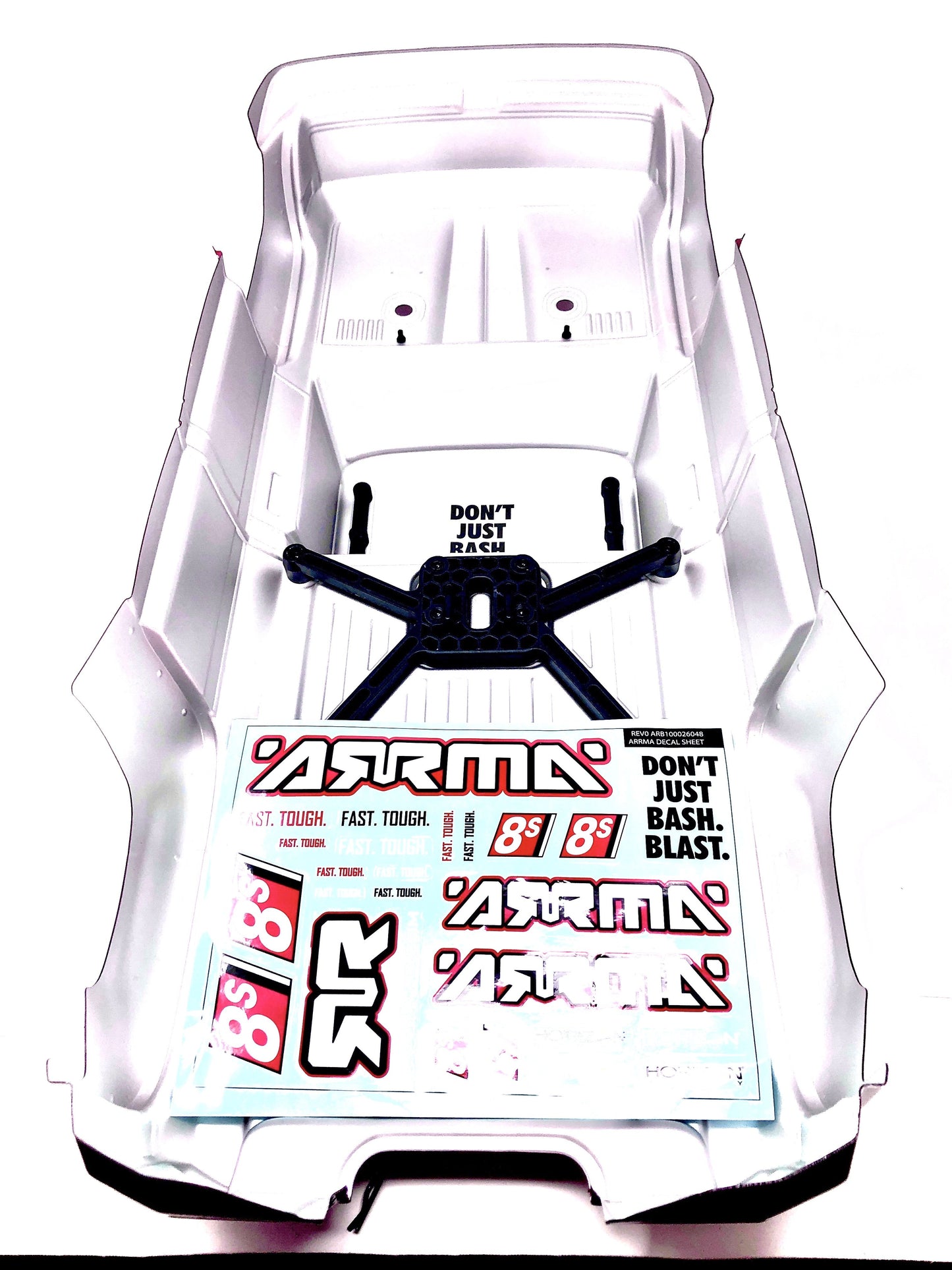 Arrma OUTCAST 8S - Body Shell (RED Body polycarbonate cover, Roll Cage Arrma ARA5810 - Dirt Cheap RC SAVING YOU MONEY, ONE PART AT A TIME