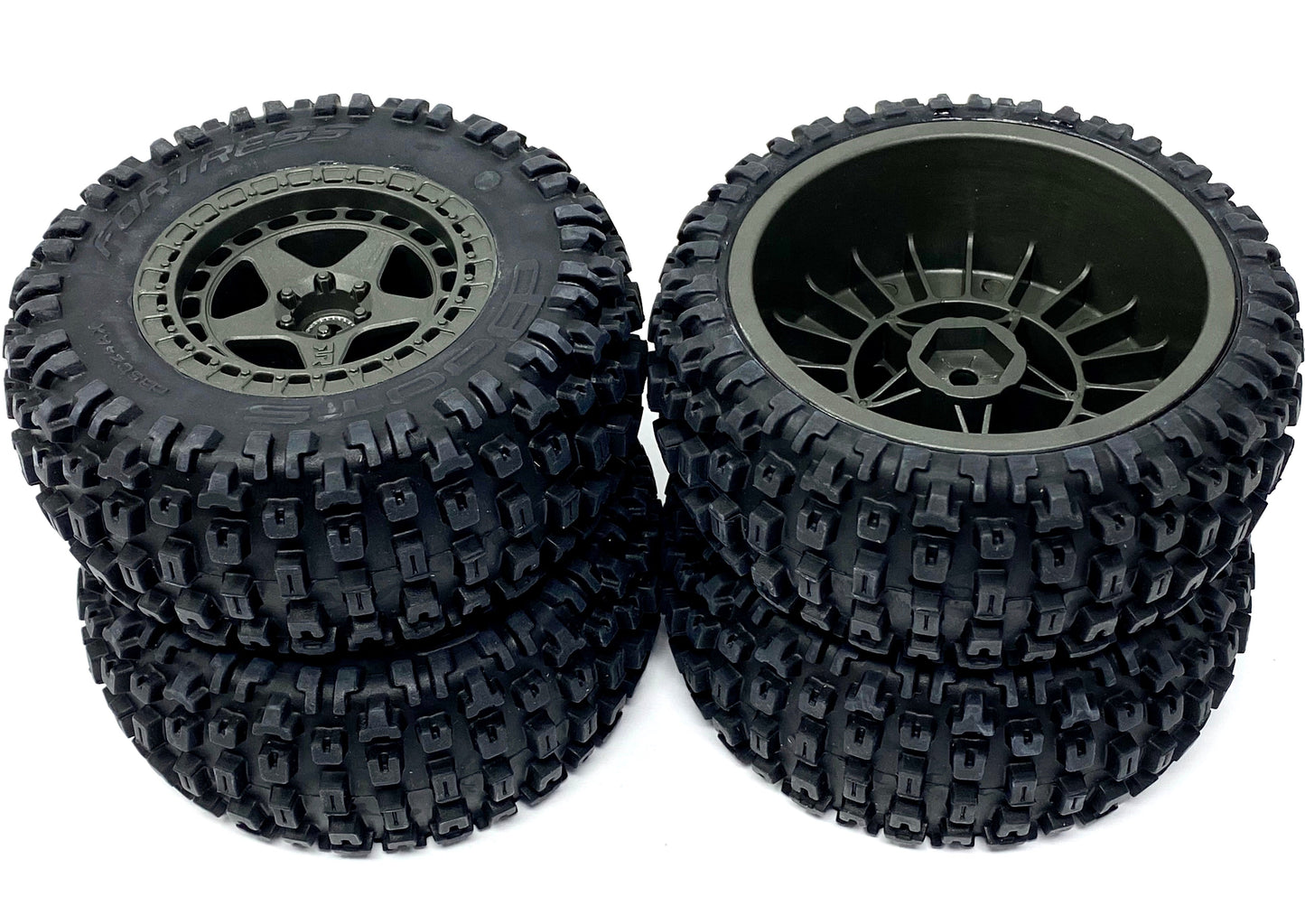 Arrma SENTON 4x4 3s BLX - TIRES & Wheels (tyres rims DBoots Fortress ARA4303V3