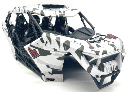 Arrma FIRETEAM 6s BLX - White Body with Roll Cage and Body Panels installed - Dirt Cheap RC SAVING YOU MONEY, ONE PART AT A TIME
