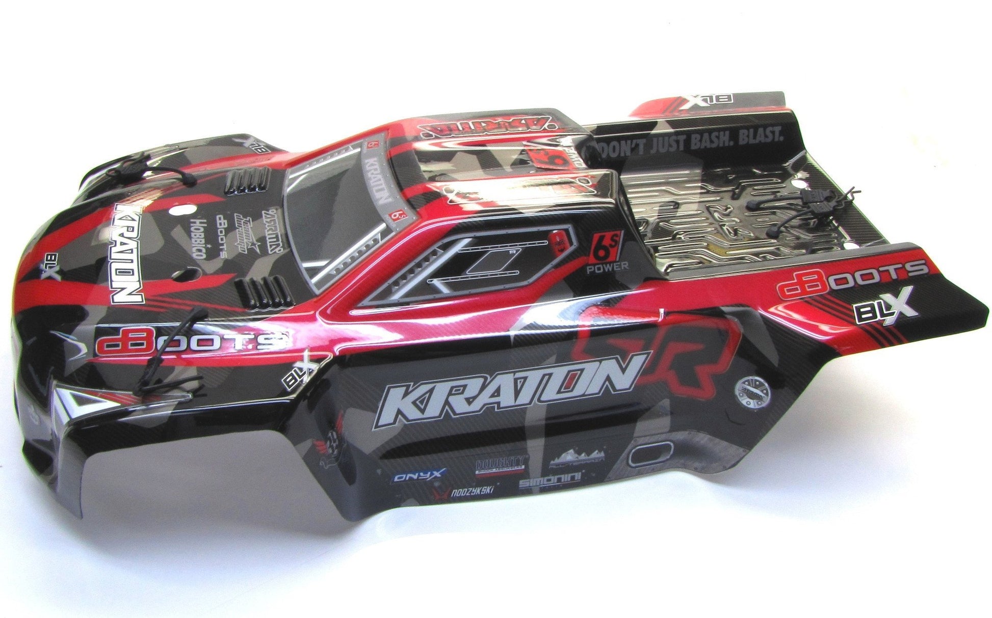 Arrma KRATON 6s BLX - Body Shell (RED polycarbonate cover & Body Pins ar106029 - Dirt Cheap RC SAVING YOU MONEY, ONE PART AT A TIME