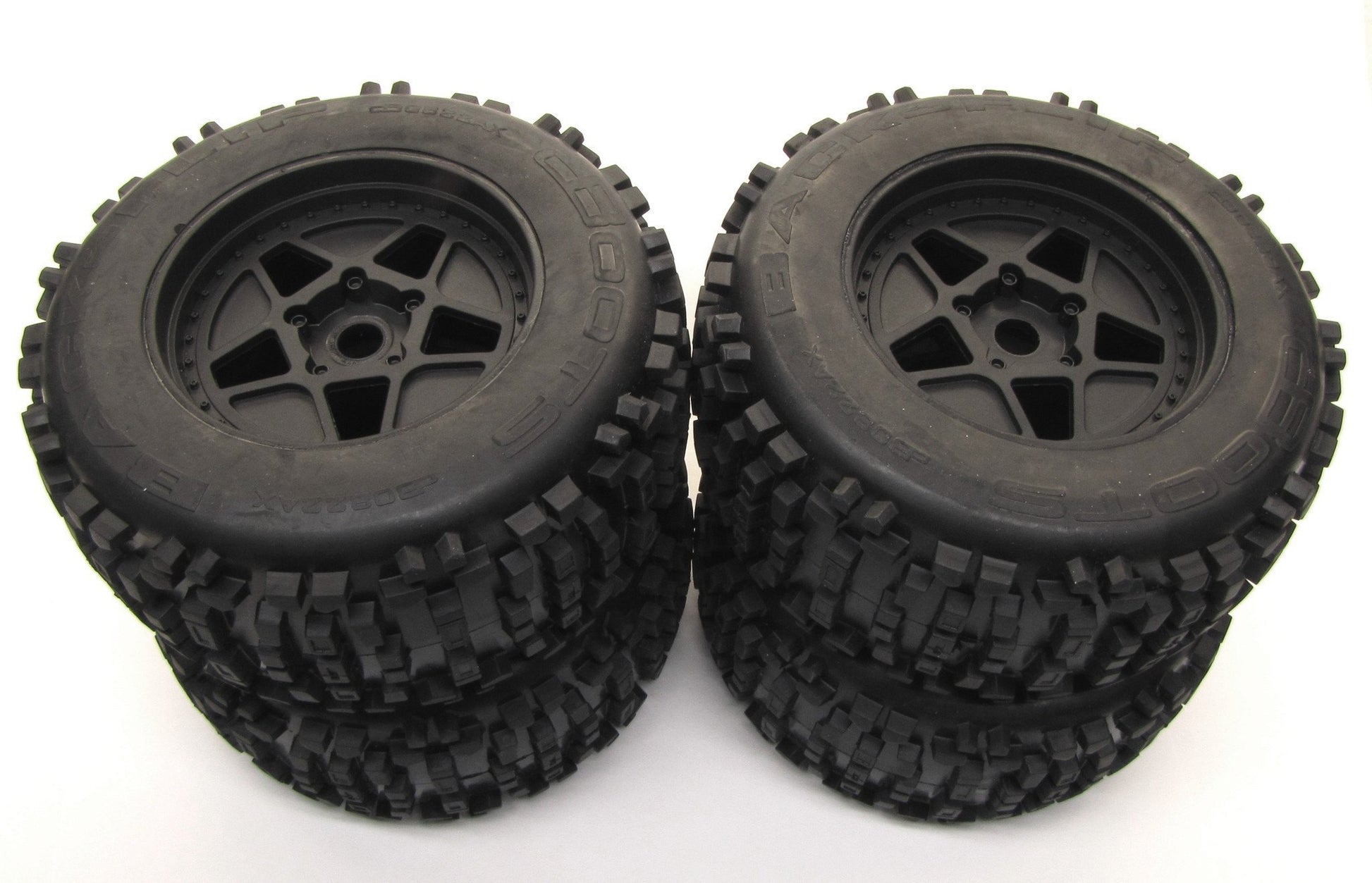 Arrma NOTORIOUS 6s BLX - TIRES & Wheels (tyres outcast DBoots Backflip AR106044 - Dirt Cheap RC SAVING YOU MONEY, ONE PART AT A TIME