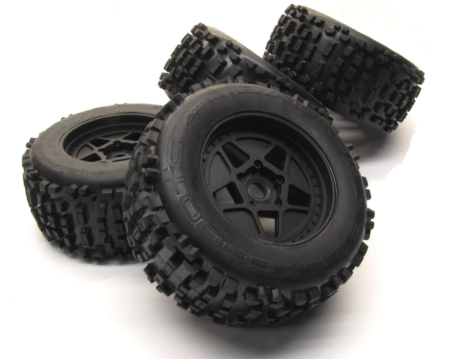 Arrma NOTORIOUS 6s BLX - TIRES & Wheels (tyres outcast DBoots Backflip AR106044 - Dirt Cheap RC SAVING YOU MONEY, ONE PART AT A TIME