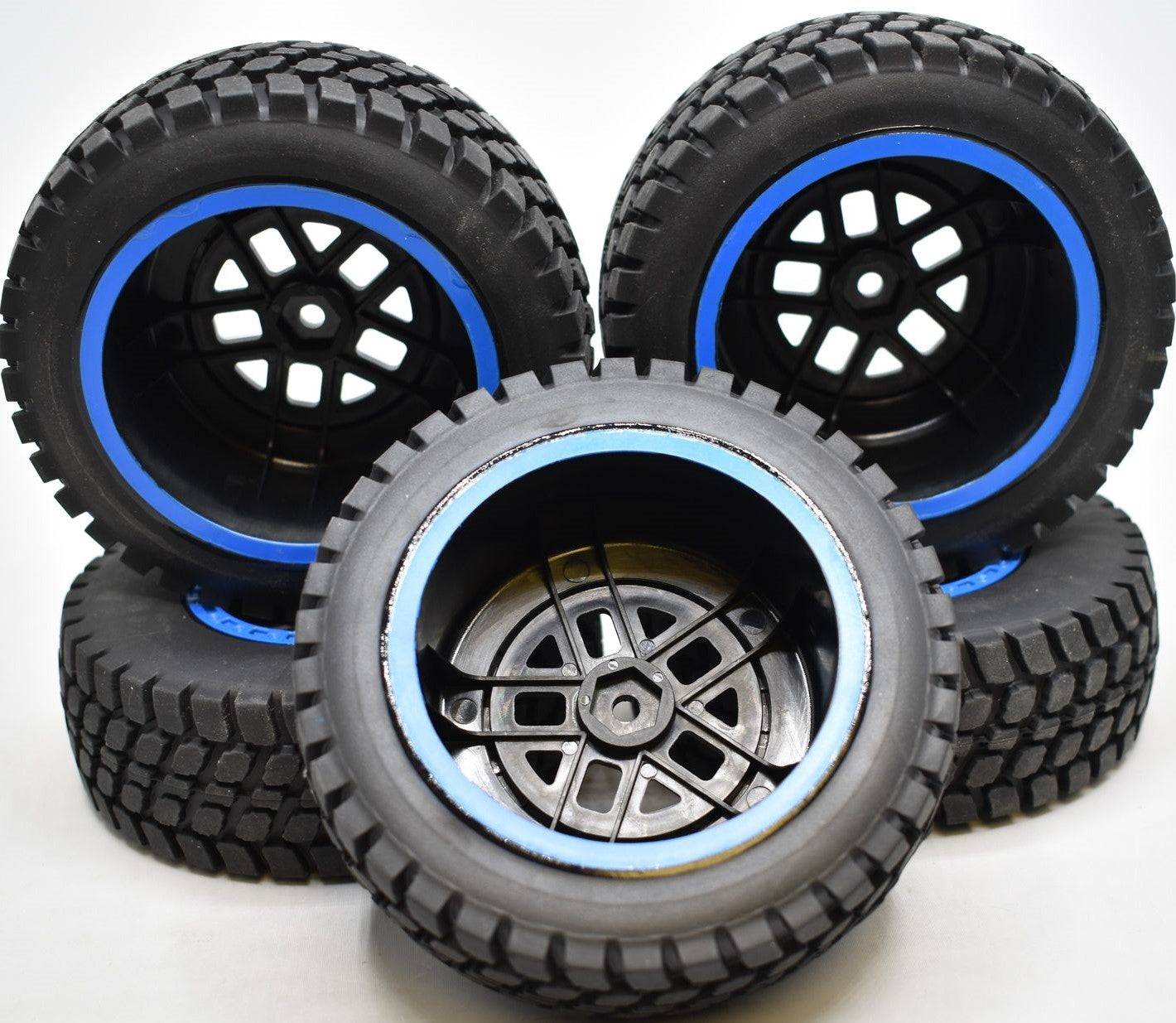 Losi 1/10 King Shocks Ford Raptor Baja Rey Limited Edition Set of 5 Mounted Wheels and Tires - Dirt Cheap RC SAVING YOU MONEY, ONE PART AT A TIME