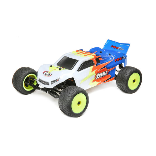 1/18 Mini-T 2.0 2WD Stadium Truck Brushed RTR, Blue/White - Dirt Cheap RC SAVING YOU MONEY, ONE PART AT A TIME