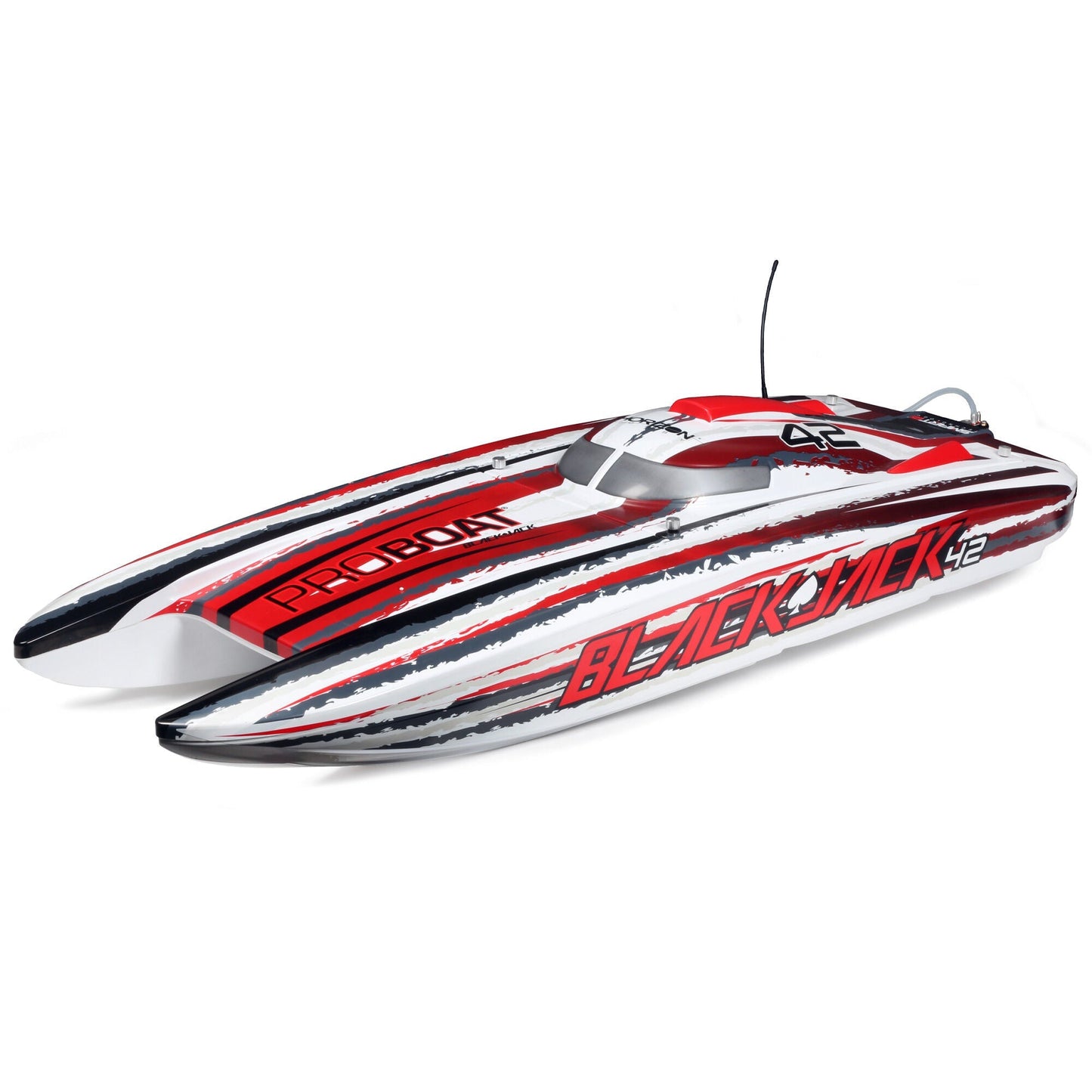 ProBoat Blackjack 42" 8S Brushless Catamaran RTR: (White/Red) PRB08043T2 - Dirt Cheap RC SAVING YOU MONEY, ONE PART AT A TIME