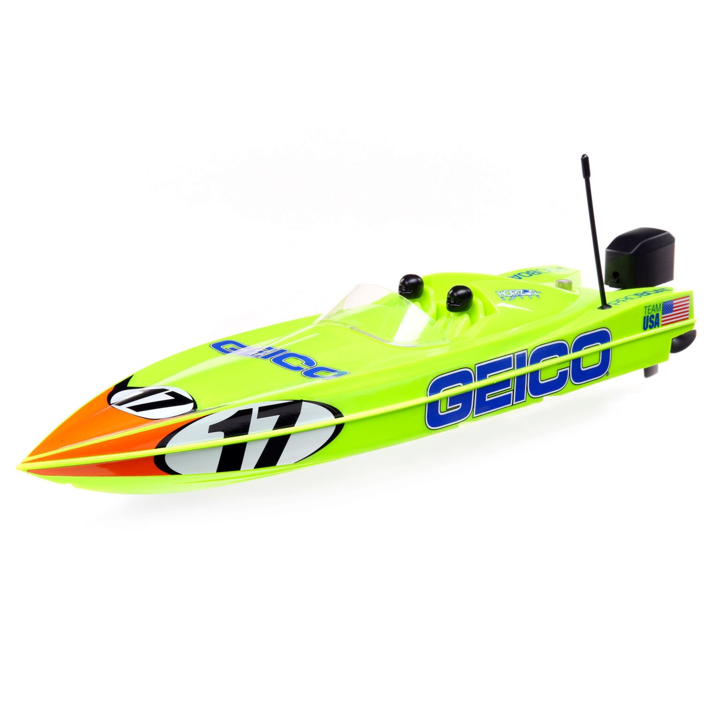 Miss GEICO 17" Power Boat Racer Self-Righting Deep-V RTR - Dirt Cheap RC SAVING YOU MONEY, ONE PART AT A TIME