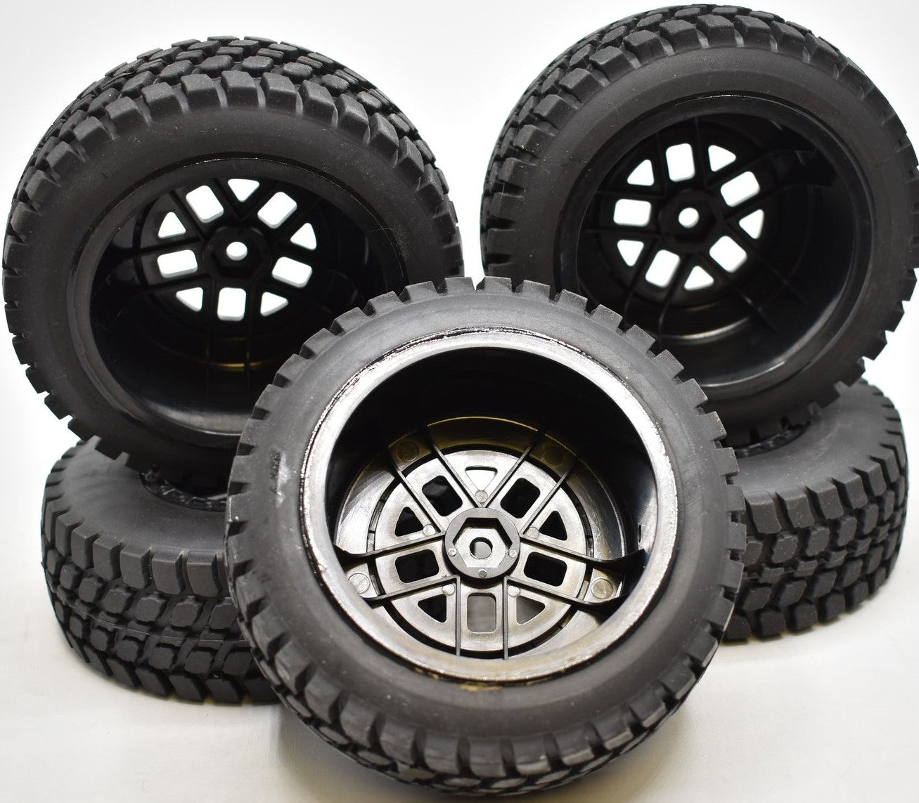 Losi 1/10 Black Rhino Ford Raptor Baja Rey Limited Edition Set of 5 Mounted Wheels and Tires - Dirt Cheap RC SAVING YOU MONEY, ONE PART AT A TIME