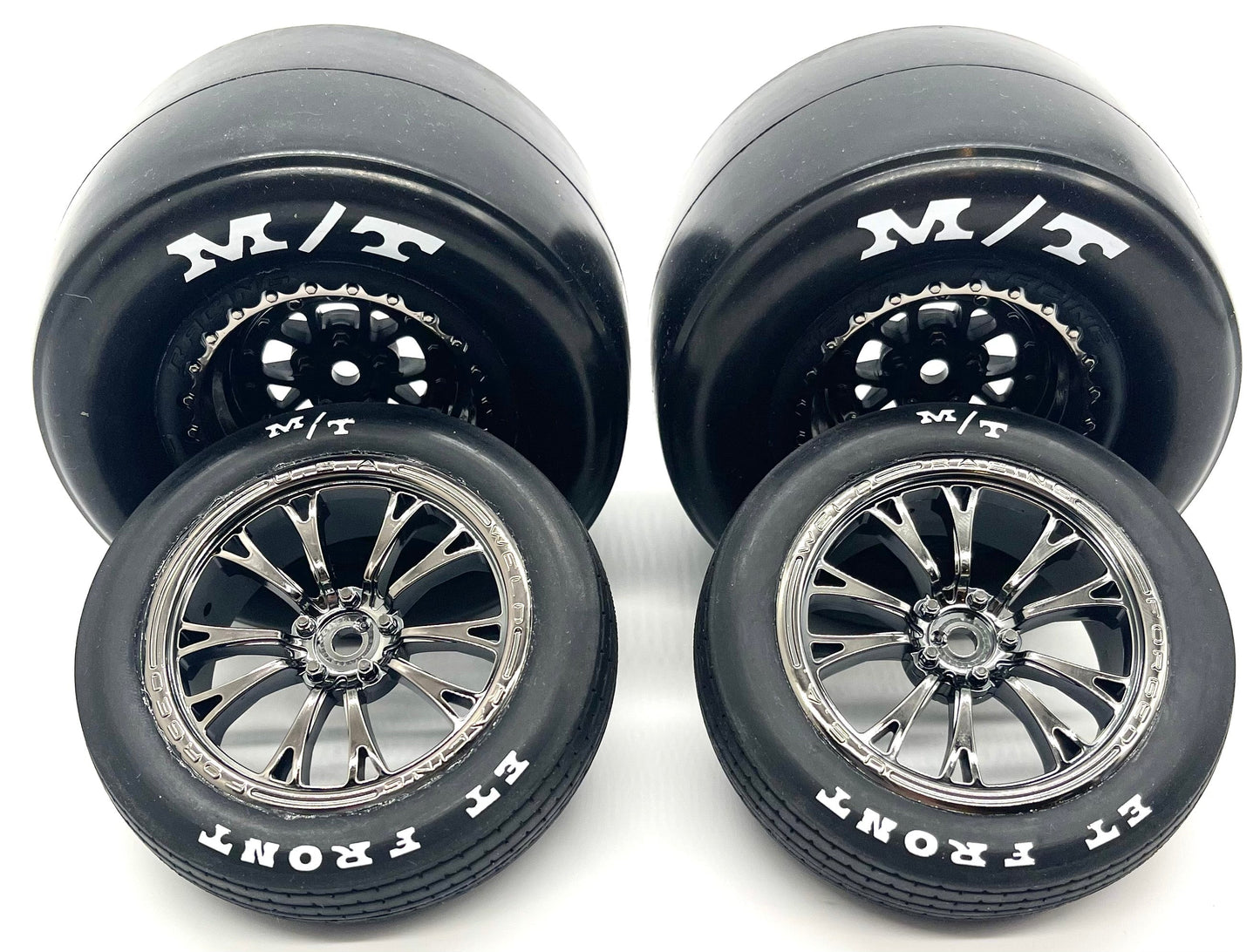 DRAG SLASH - TIRES & WHEELS (front and rear 9474X 9475X glued Tyres Traxxas 94076-4 - Dirt Cheap RC SAVING YOU MONEY, ONE PART AT A TIME