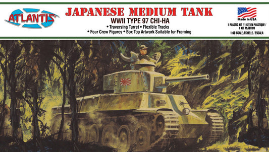 Atlantis Models - 1/48 Japanese Chi-Ha Type 97 Medium Tank Plastic Model Kit