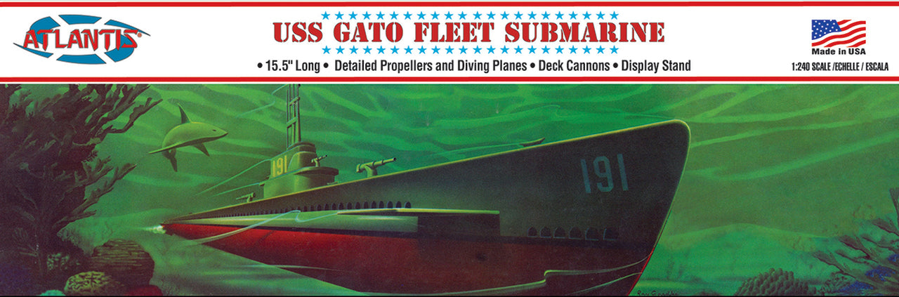 1/240 WWII Gato Class Fleet Submarine Plastic Model Kit - Dirt Cheap RC SAVING YOU MONEY, ONE PART AT A TIME
