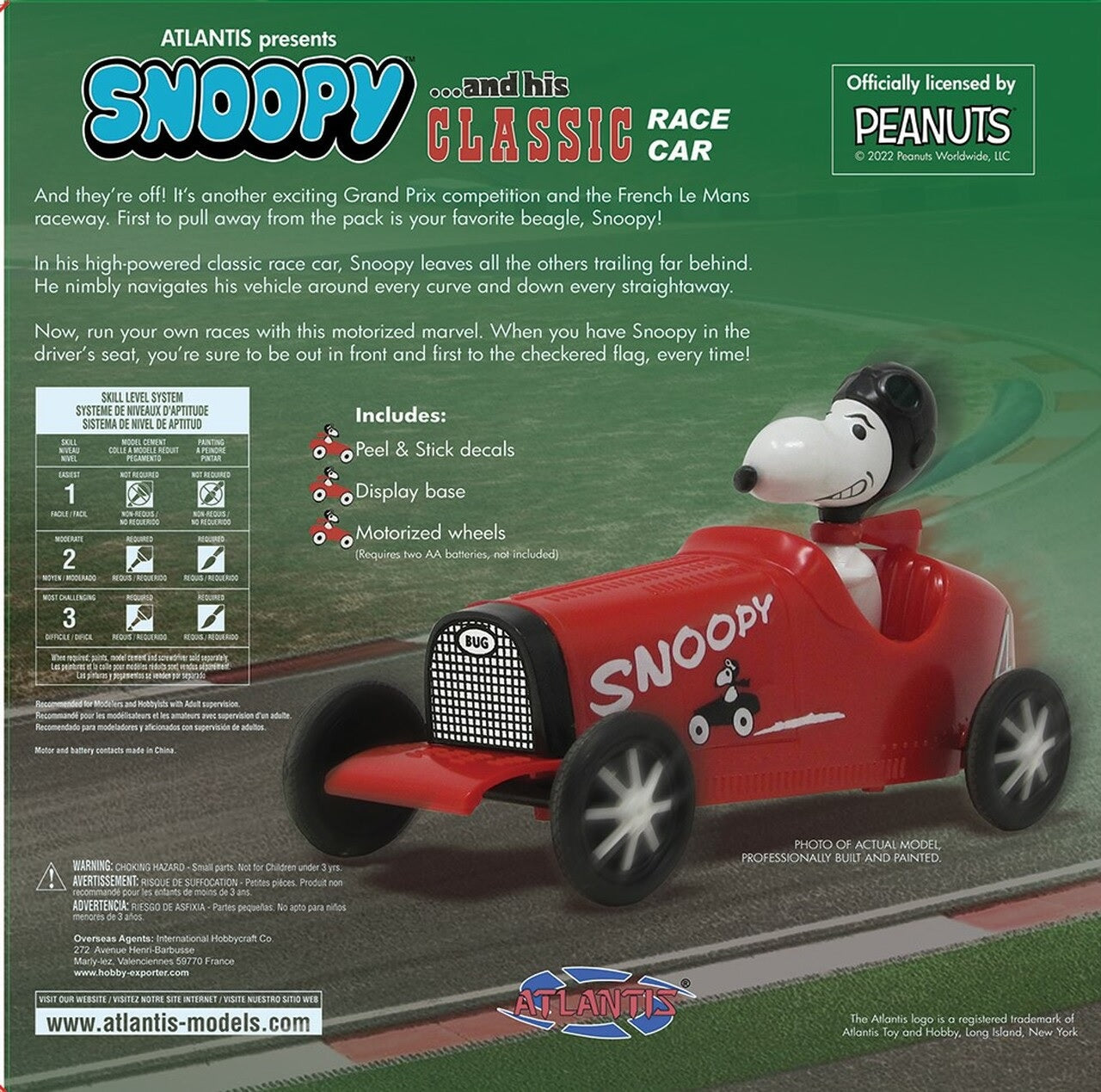Snoopy and his Race Car Plastic Model Kit - Dirt Cheap RC SAVING YOU MONEY, ONE PART AT A TIME