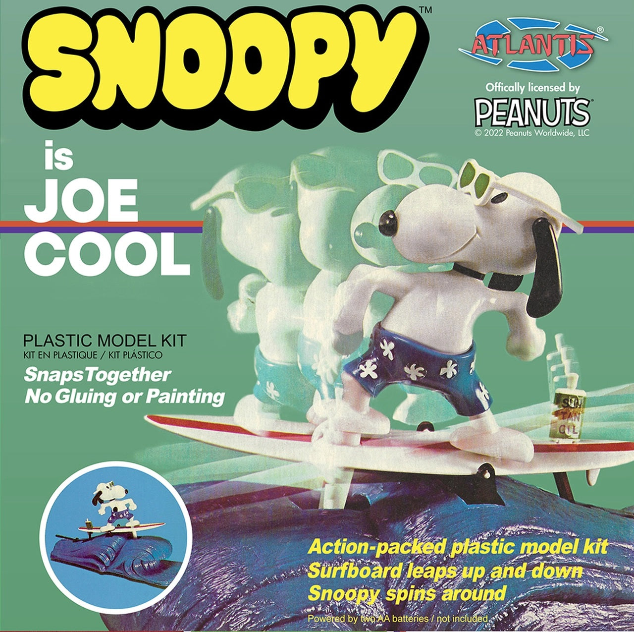 Snoopy Joe Cool Surfing Plastic Model Kit - Dirt Cheap RC SAVING YOU MONEY, ONE PART AT A TIME