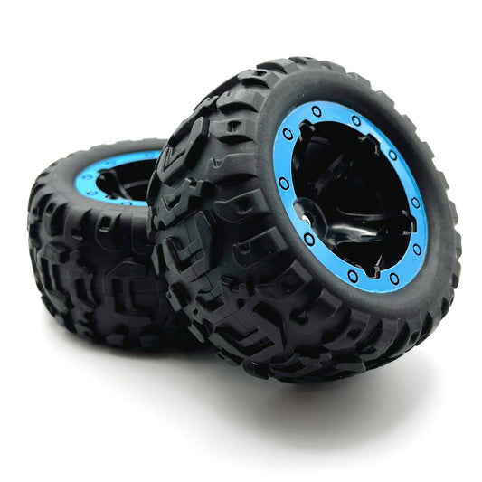 Slyder MT Wheels/Tires Assembled (Black/Blue)