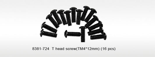 DHK Hobby - T Head Hex Screws (4x12mm) (16)