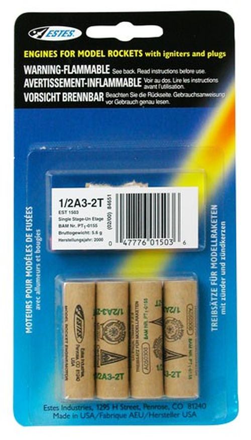 1/2A3-2T Model Rocket Engines (4pk) - Dirt Cheap RC SAVING YOU MONEY, ONE PART AT A TIME