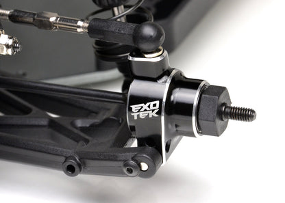 22S Rear HD Hub Set, (1pr) 7075 Black and Silver - Dirt Cheap RC SAVING YOU MONEY, ONE PART AT A TIME