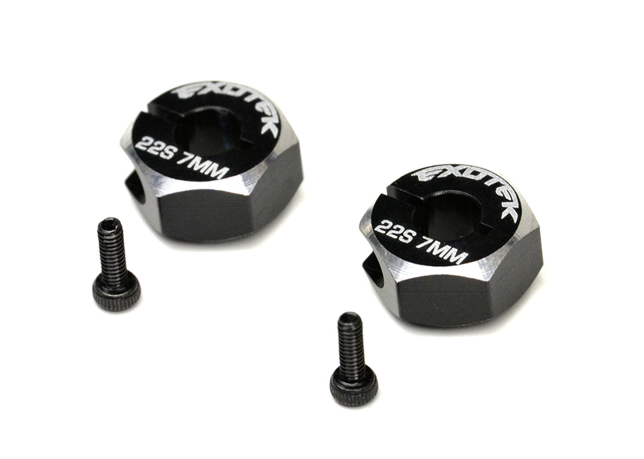 Rear Hex Set 7mm, 7075, 1pr for 22S Drag - Dirt Cheap RC SAVING YOU MONEY, ONE PART AT A TIME